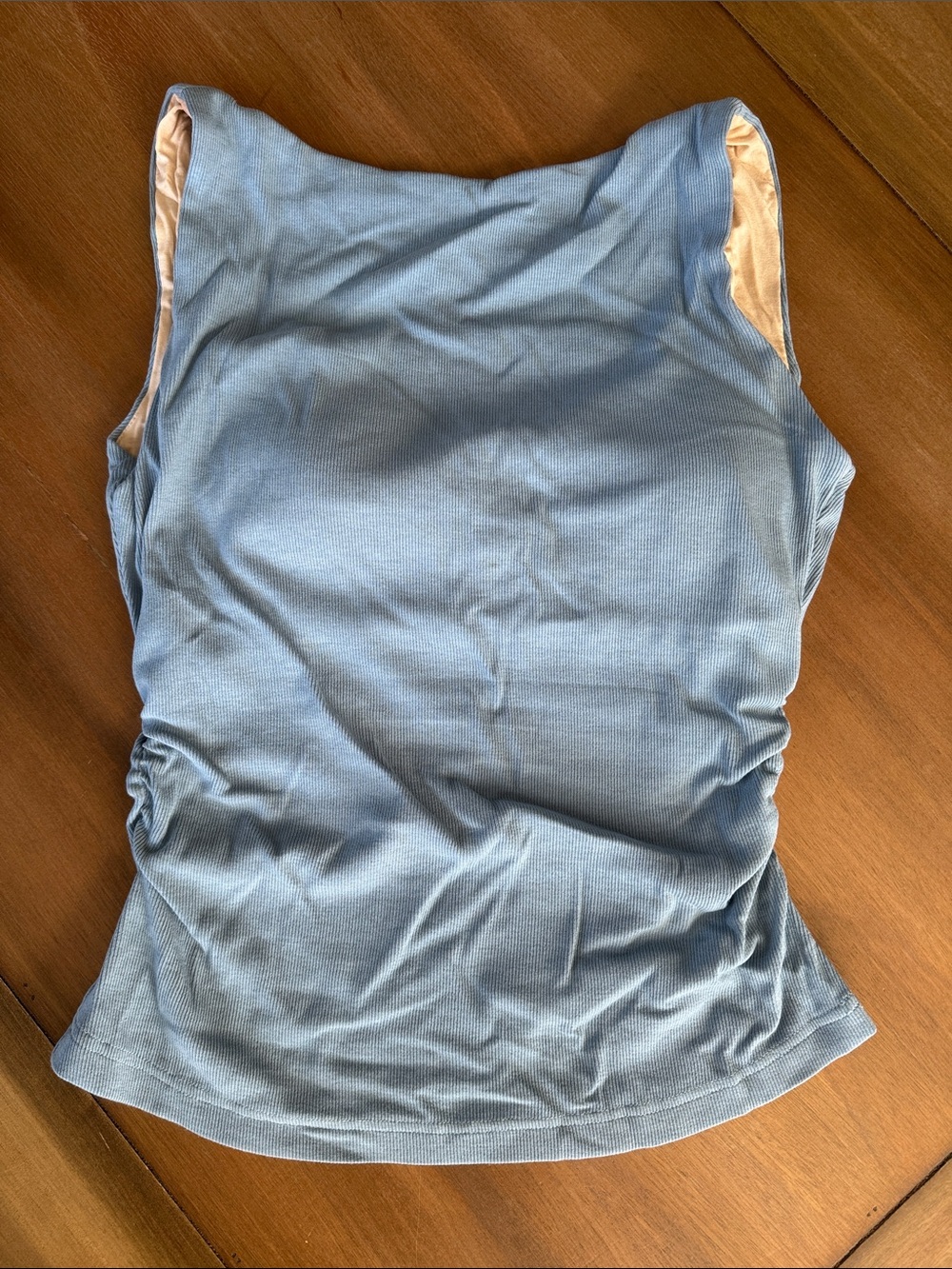 OGL Sleeveless Ribbed Tank Top - Light Blue size Medium